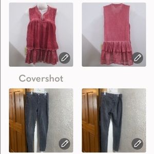 Divided skinny jeans sz8 & One world blouse szS💕